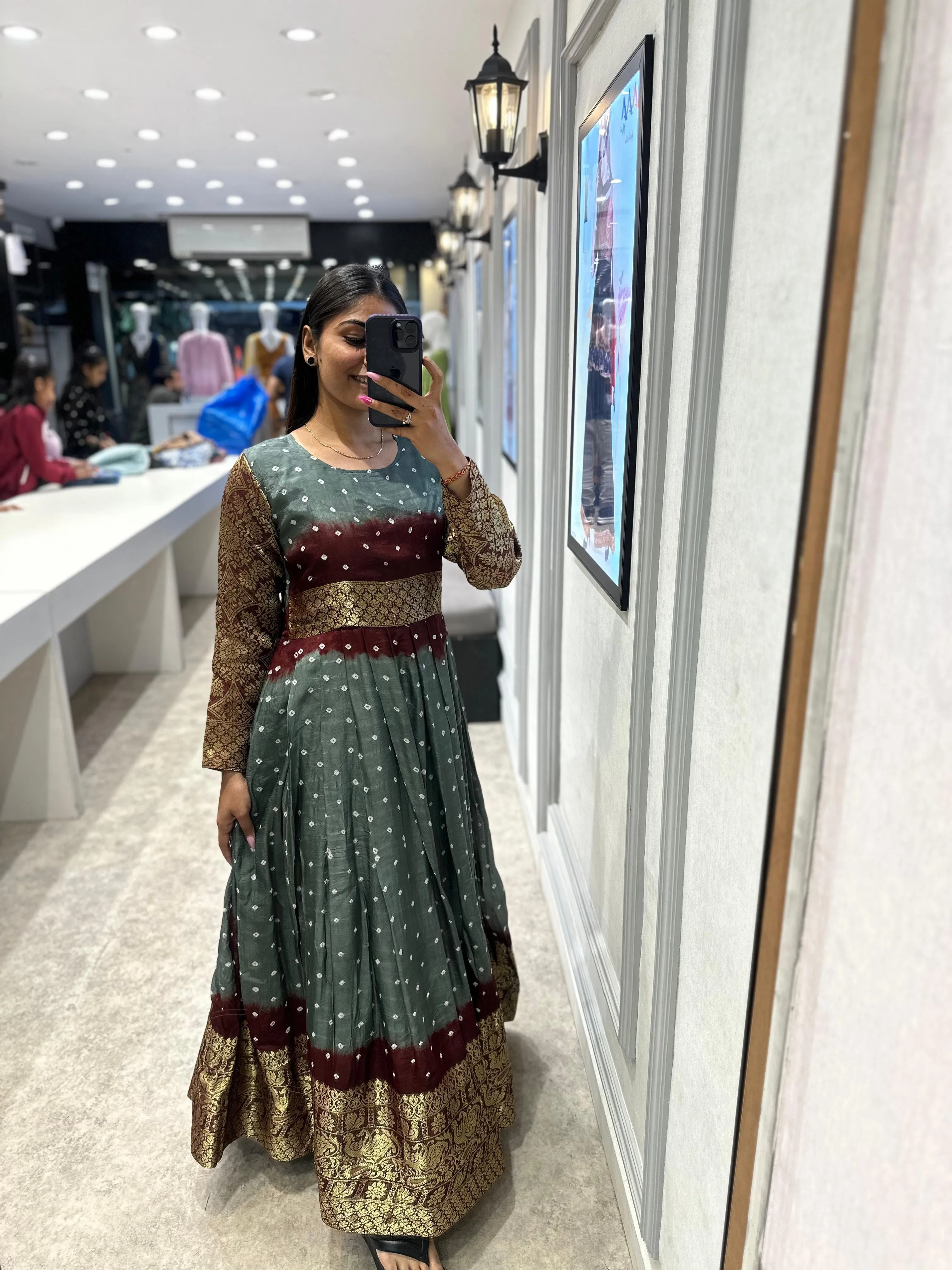 Beautiful Designer Kid's Kanjiveram Silk Gwon