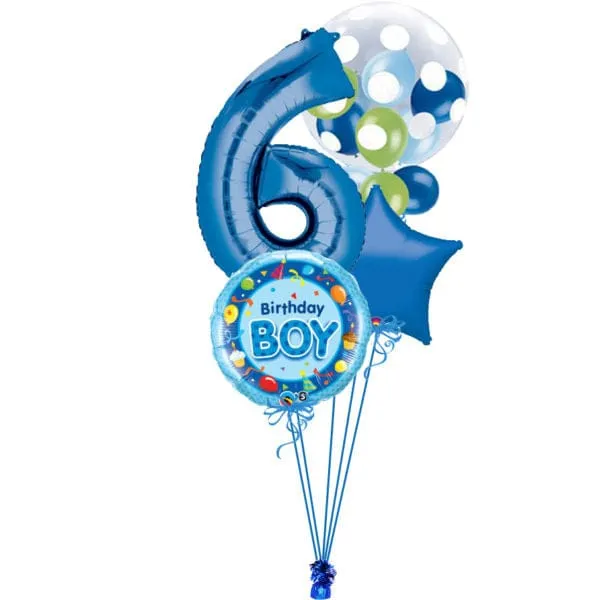Blue Polka Dot Bubble Bunch Age 6