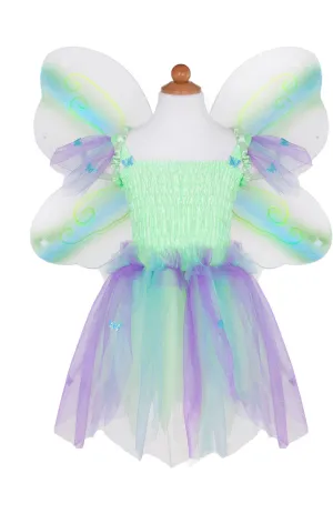 Butterfly Dress with Wings and Wand 5-6