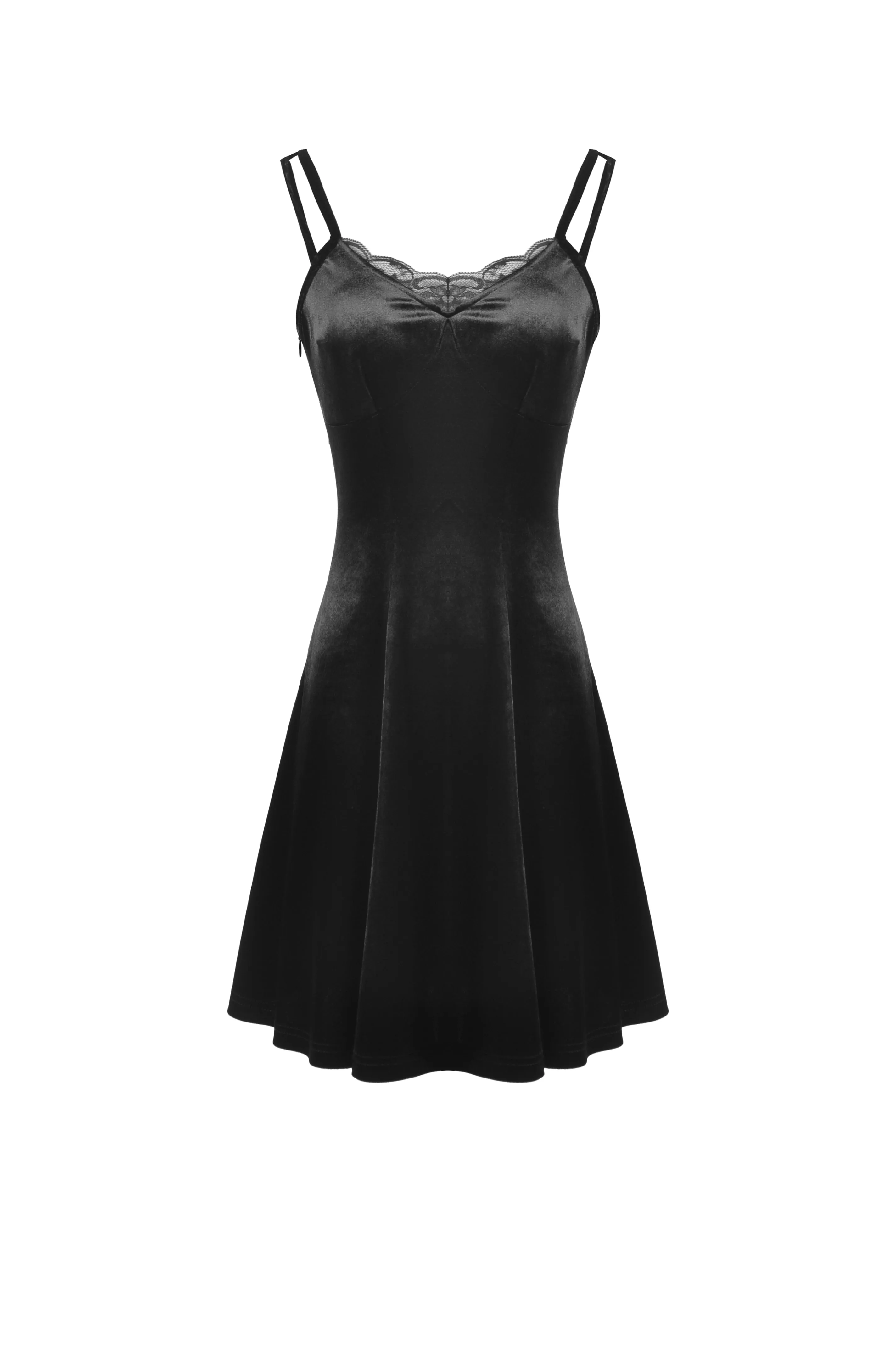 Invisible wings velvet strap dress DW562