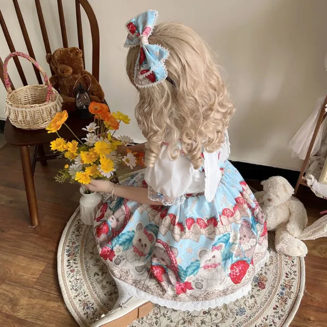 Kawaii Sweet Bear Print Lolita Jsk Dress