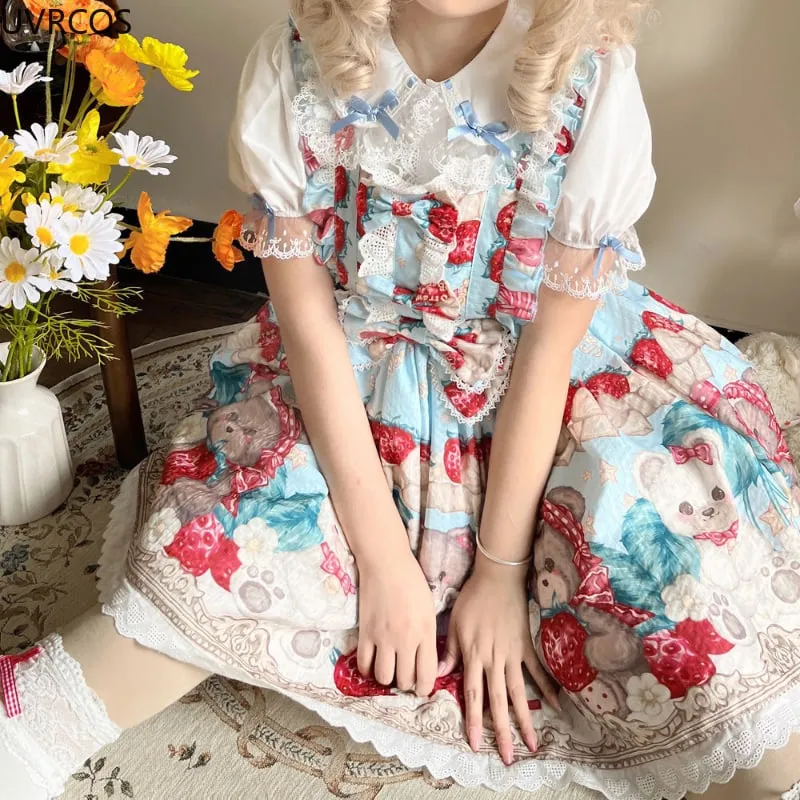 Kawaii Sweet Bear Print Lolita Jsk Dress