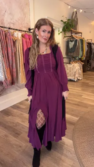 LaLa ruched midi dress