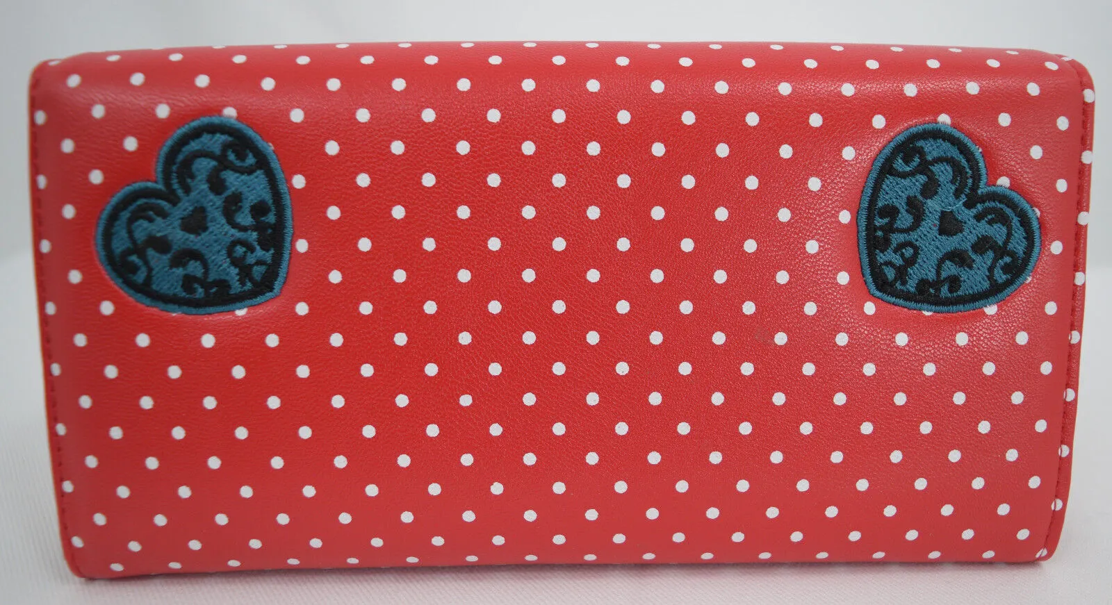 Lost Queen Swallow Bird Tattoo & Heart Polka Dot embroidery Bi-fold Wallet