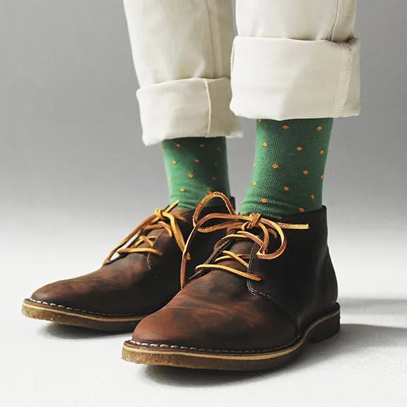 Richer Poorer - Polka Dots Socks - Green