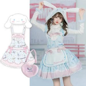 Sanrio Star Gummy Series Cinnamoroll Inspired Hooded Jumperskirt
