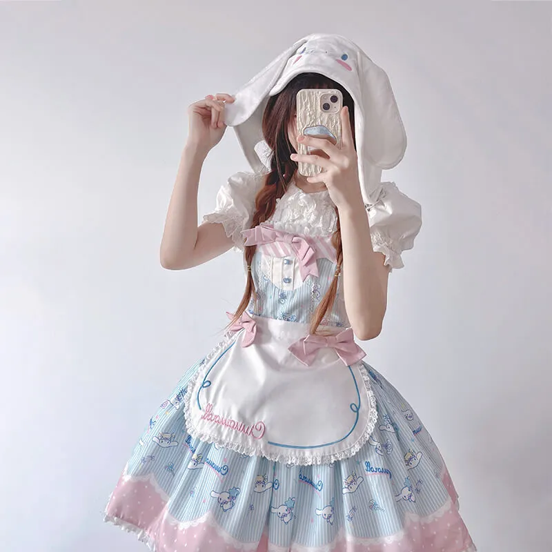 Sanrio Star Gummy Series Cinnamoroll Inspired Hooded Jumperskirt