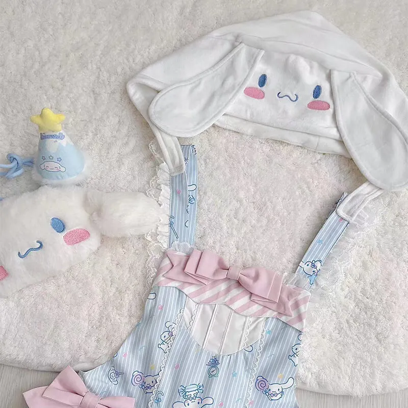 Sanrio Star Gummy Series Cinnamoroll Inspired Hooded Jumperskirt