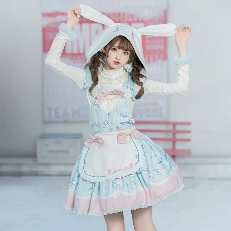 Sanrio Star Gummy Series Cinnamoroll Inspired Hooded Jumperskirt
