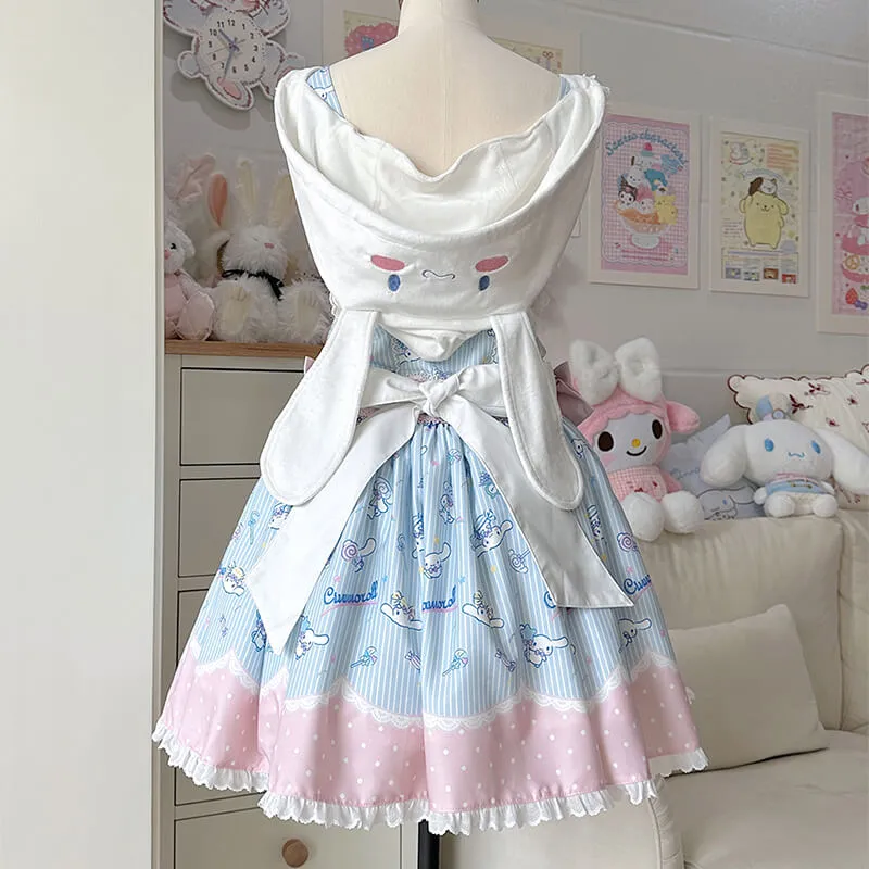 Sanrio Star Gummy Series Cinnamoroll Inspired Hooded Jumperskirt