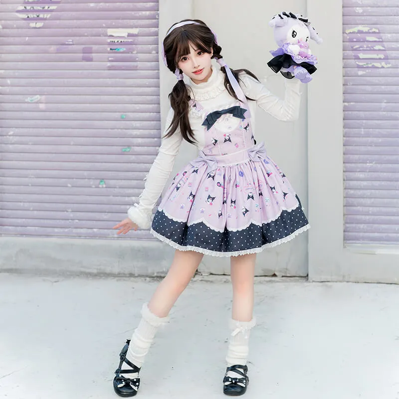 Sanrio Star Gummy Series Kuromi Inspired Hooded Jumperskirt