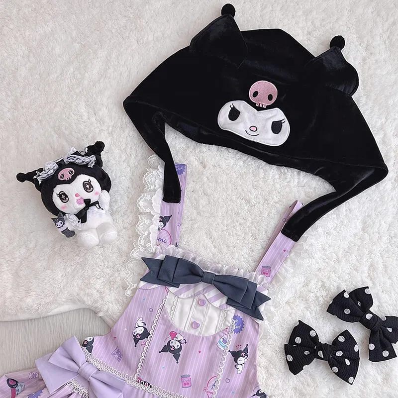 Sanrio Star Gummy Series Kuromi Inspired Hooded Jumperskirt