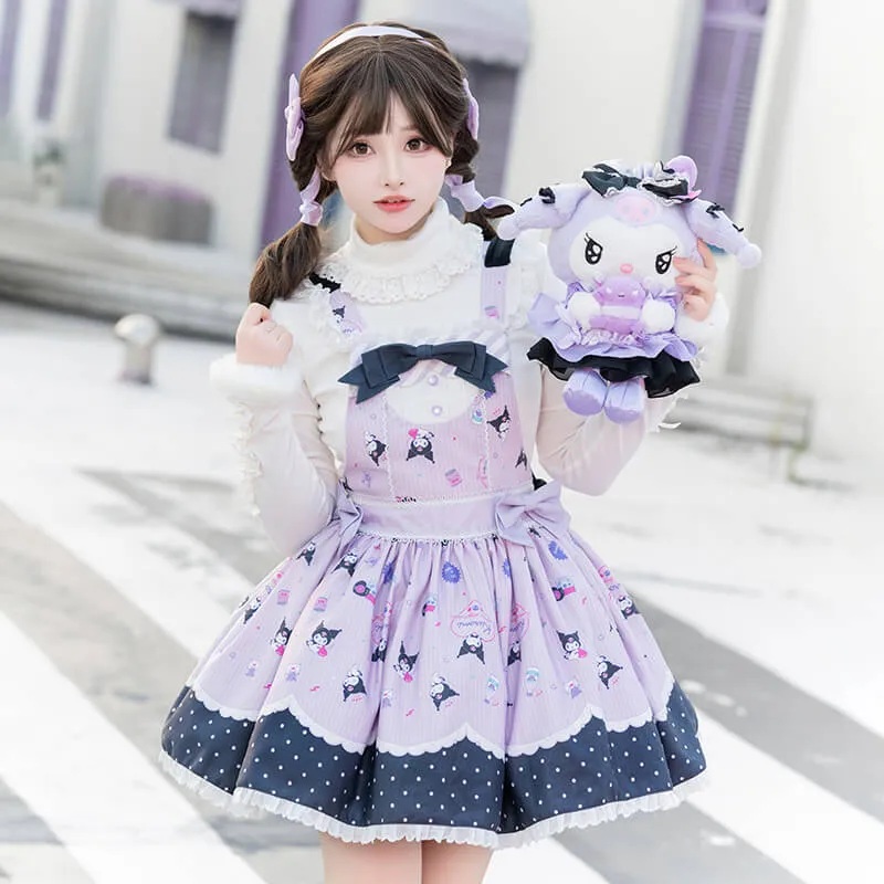 Sanrio Star Gummy Series Kuromi Inspired Hooded Jumperskirt